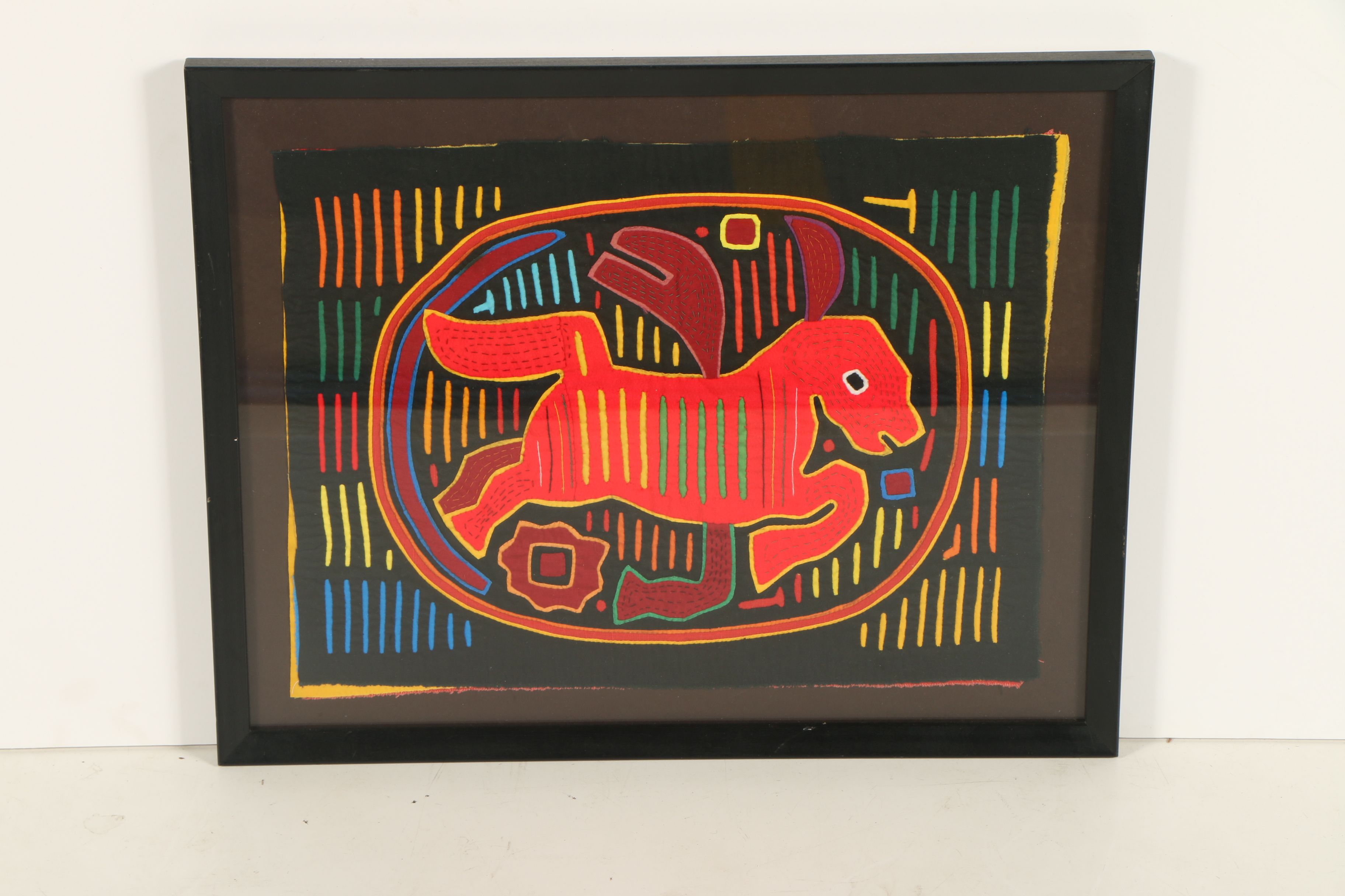 Collection of Framed Mola Embroideries