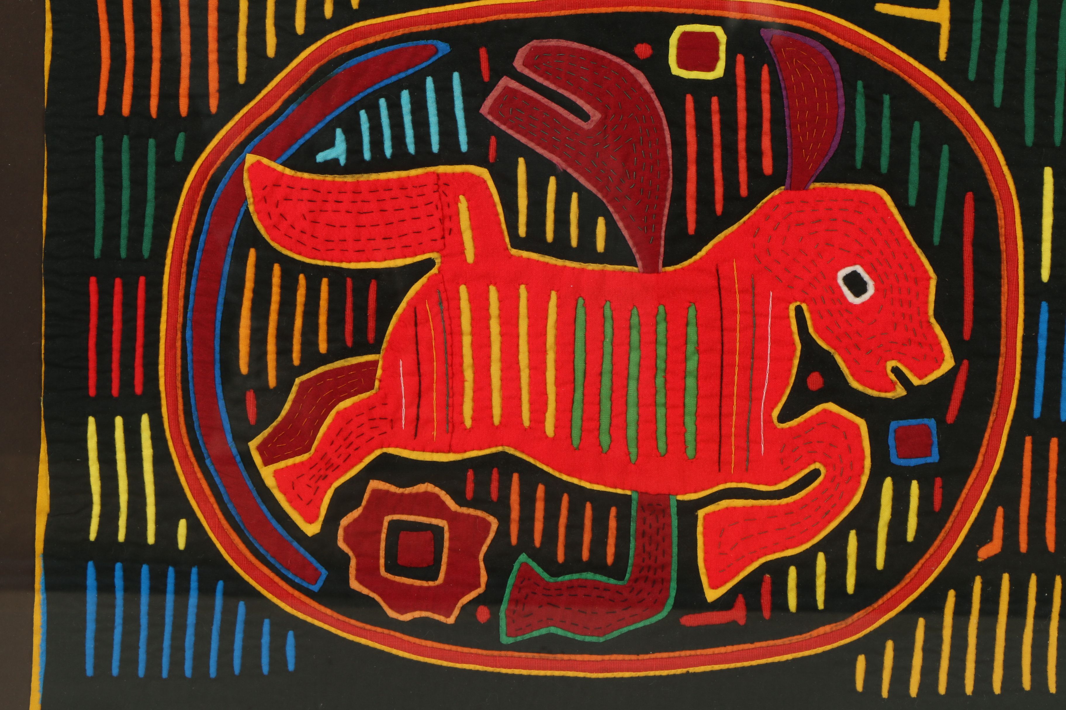 Collection of Framed Mola Embroideries