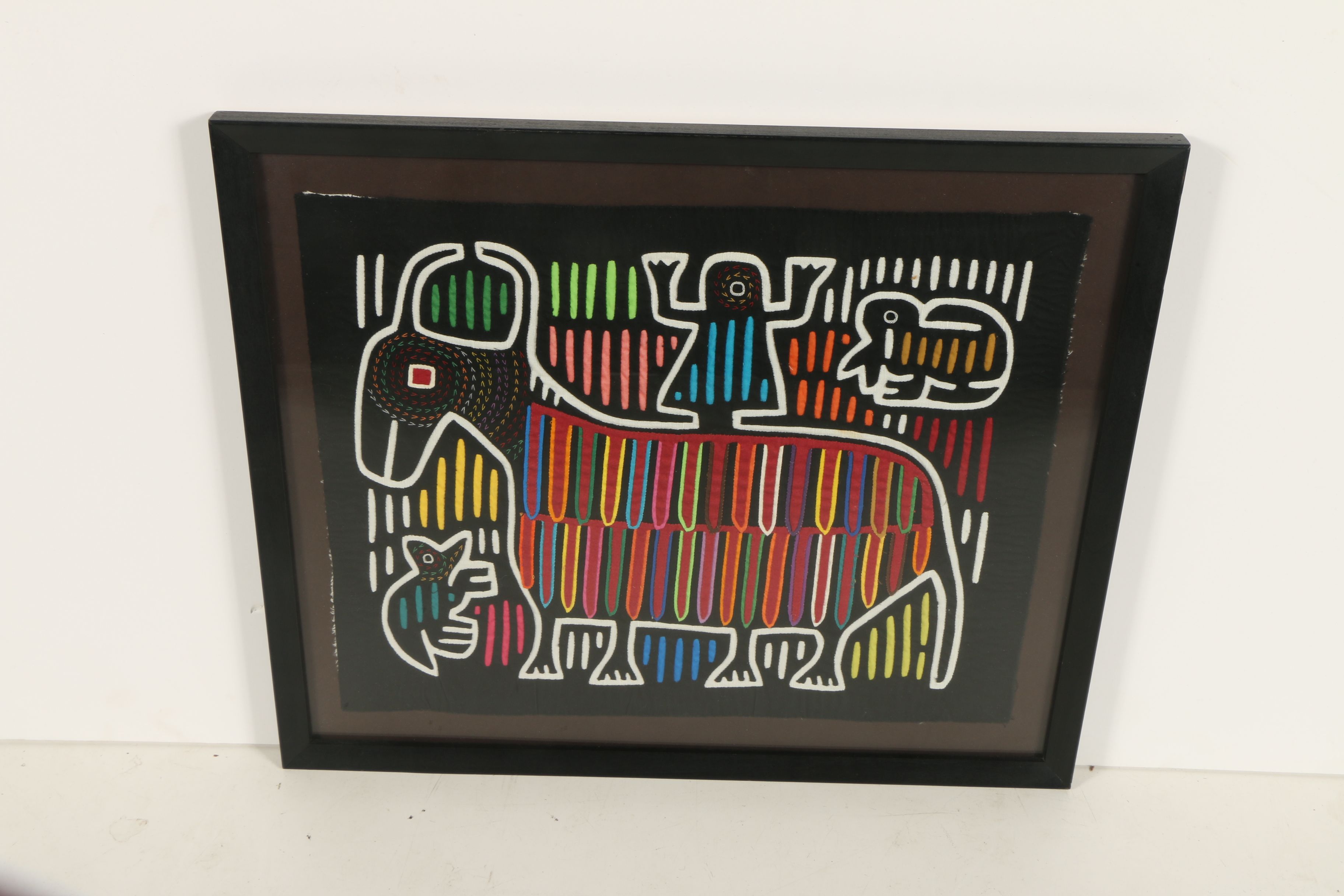 Collection of Framed Mola Embroideries