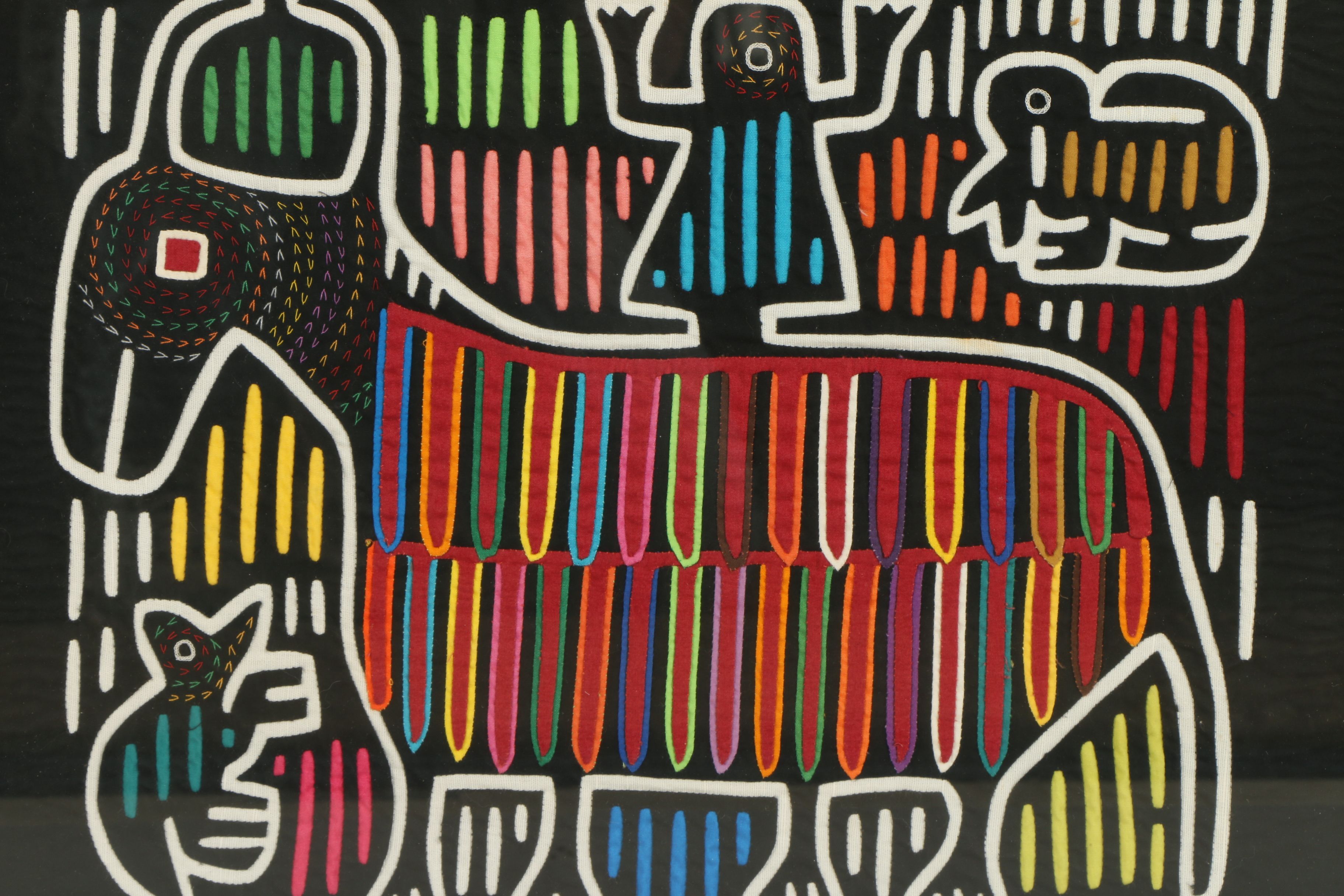 Collection of Framed Mola Embroideries