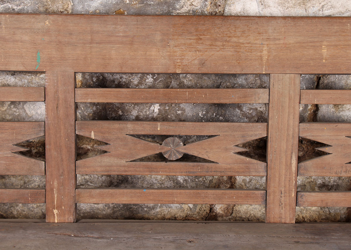 Indonesian Inspired Oak Bench