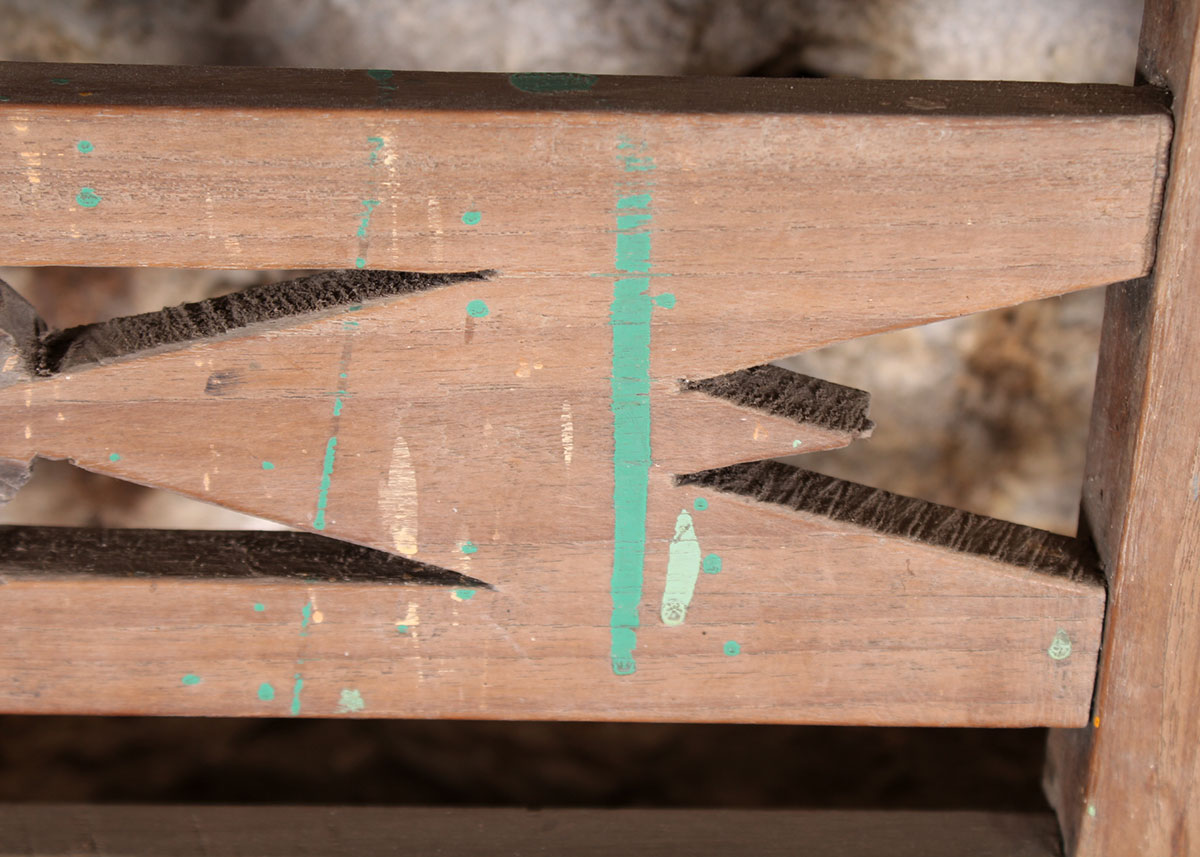 Indonesian Inspired Oak Bench