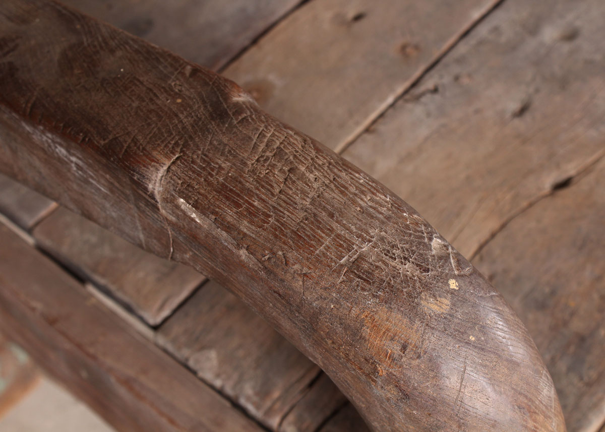 Indonesian Inspired Oak Bench