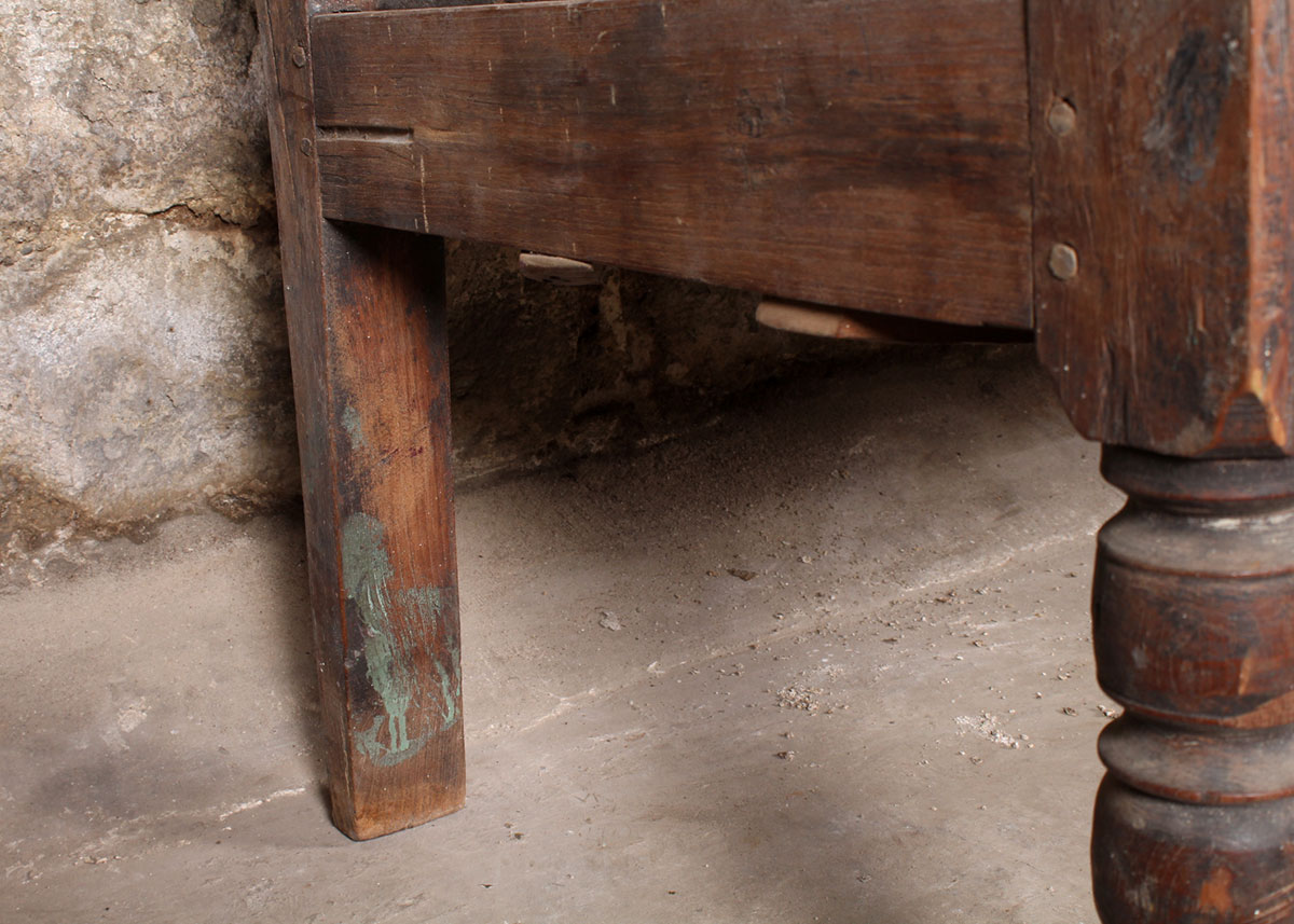 Indonesian Inspired Oak Bench