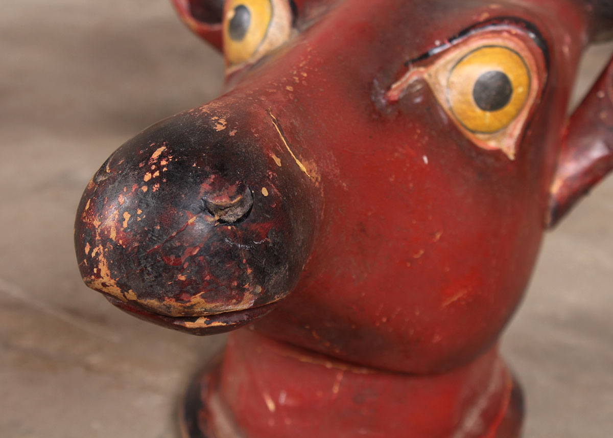 Wooden Faux Stag Head Wall Mounts