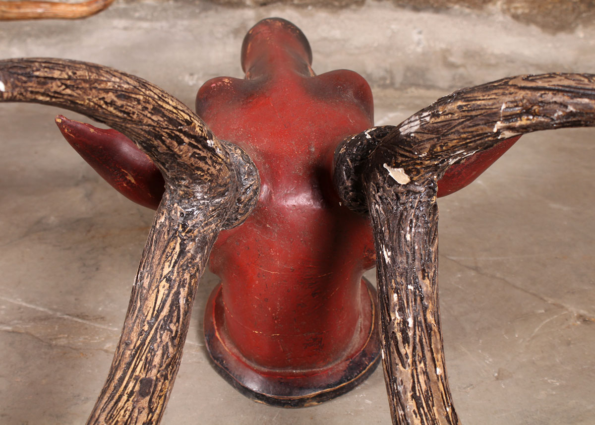 Wooden Faux Stag Head Wall Mounts