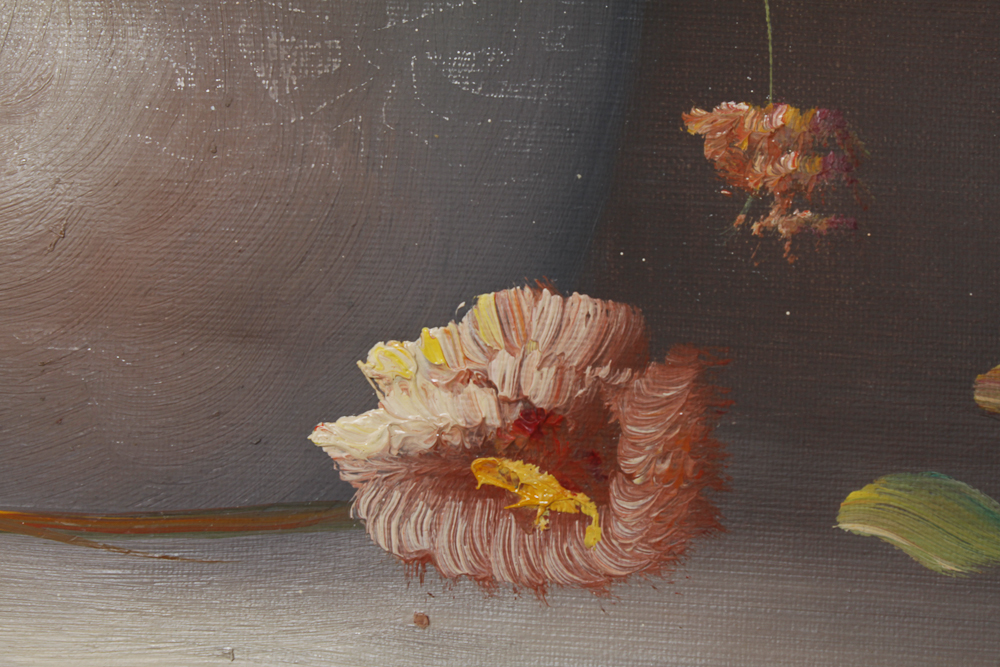 Oil Painting of Floral Still Life by P. Keeling
