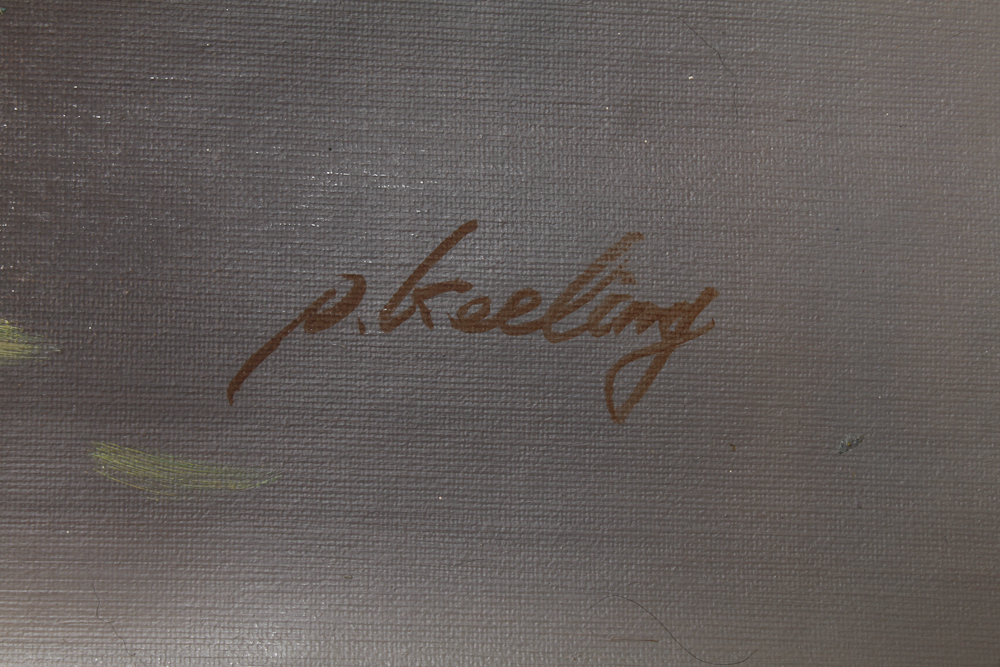 Oil Painting of Floral Still Life by P. Keeling