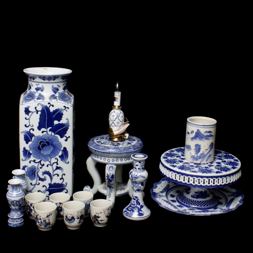 Blue and White Pottery Collection