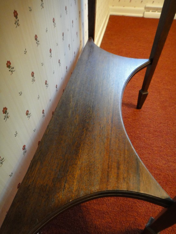 Antique Tiger Wood Oak Half Moon Hall Table EBTH