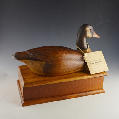 Wild Fowl Decoy Canada Goose Replica Poker Box