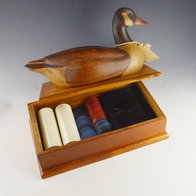 Wild Fowl Decoy Canada Goose Replica Poker Box