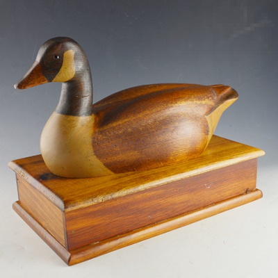 Wild Fowl Decoy Canada Goose Replica Poker Box