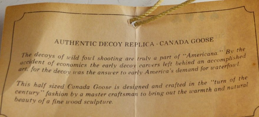 Wild Fowl Decoy Canada Goose Replica Poker Box