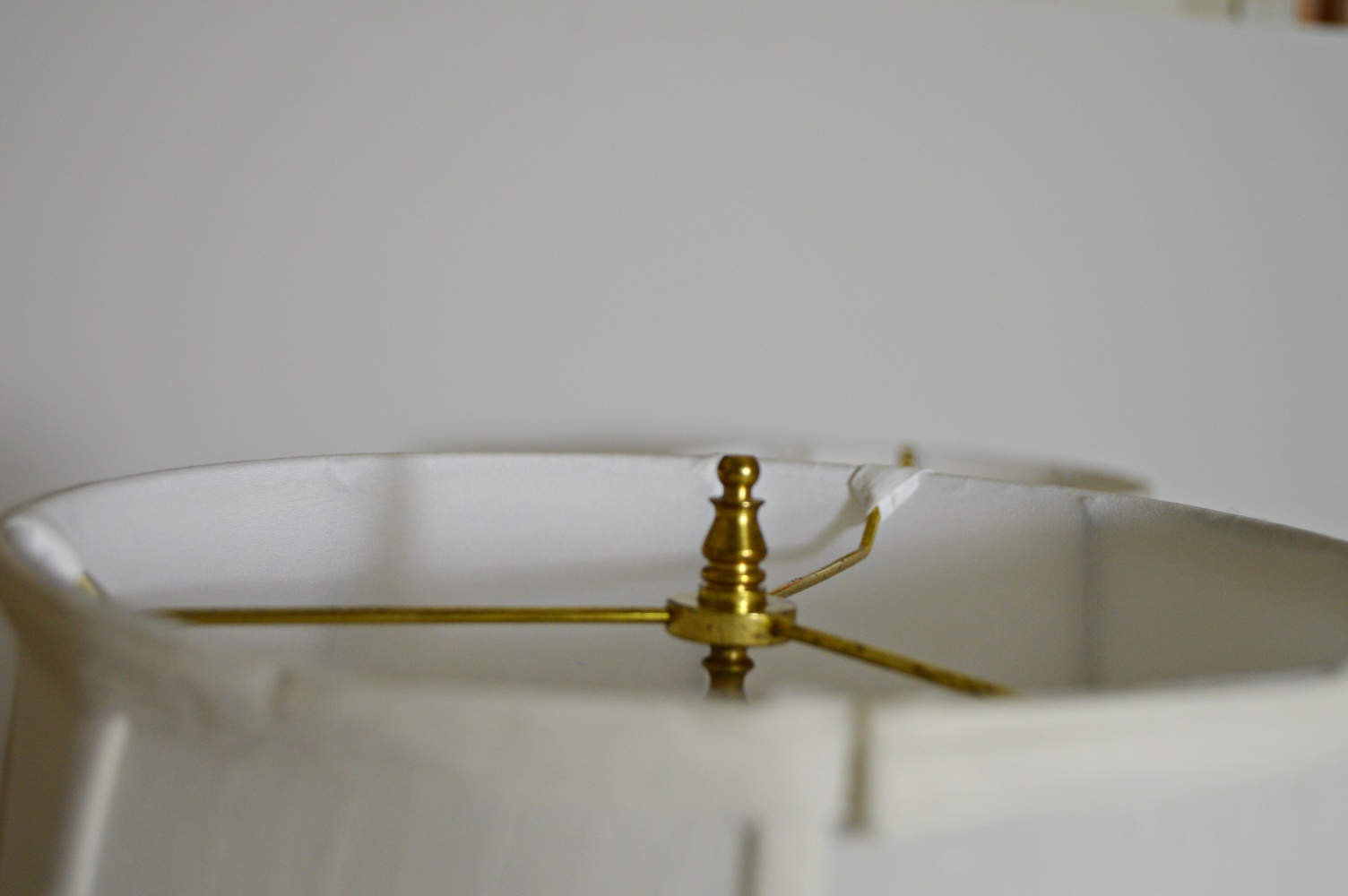 Pair of Vintage White Satin Glass Table Lamps with Landscapes