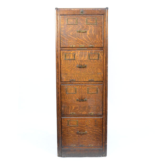 Library Bureau Wooden File Cabinet