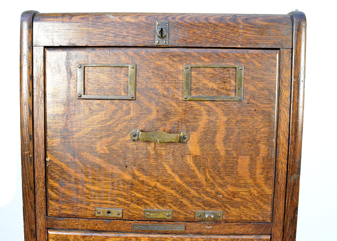 Library Bureau Wooden File Cabinet