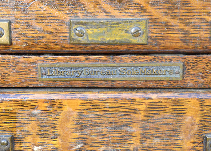 Library Bureau Wooden File Cabinet