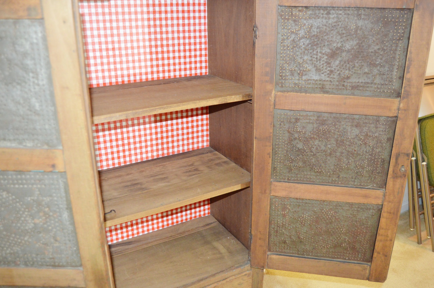 19th Century Poplar Pie Safe