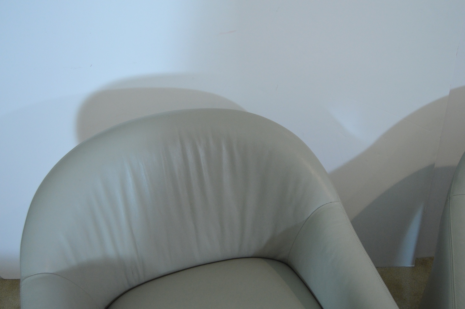 Pair of Mid Century Paul Brayton Gray Leather Club Chairs