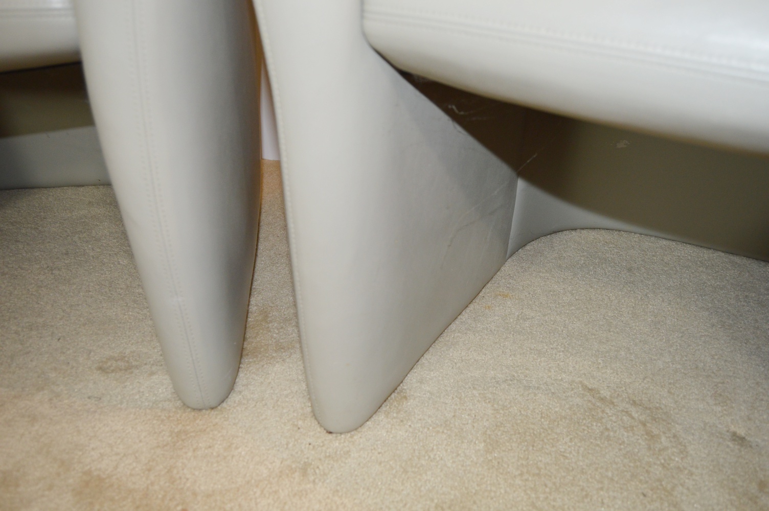 Pair of Mid Century Paul Brayton Gray Leather Club Chairs