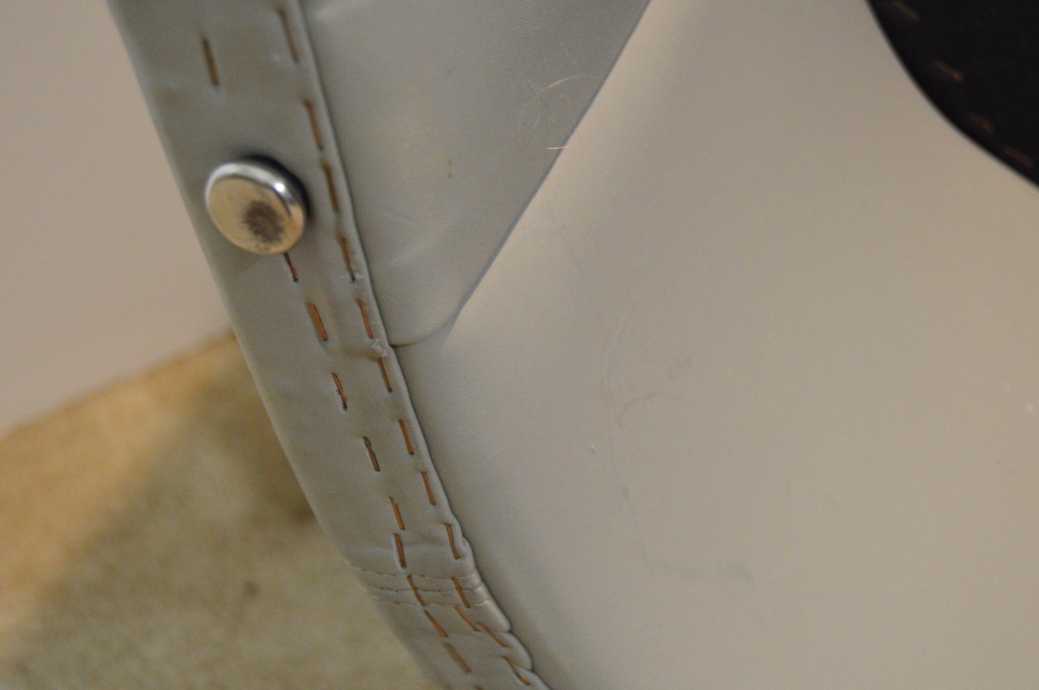 Pair of Mid Century Paul Brayton Gray Leather Club Chairs