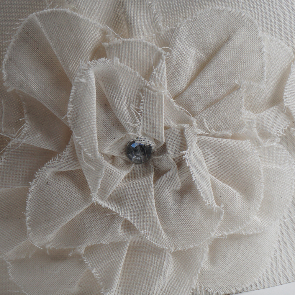 Rosette Motif Lamp Drum Shade Pair