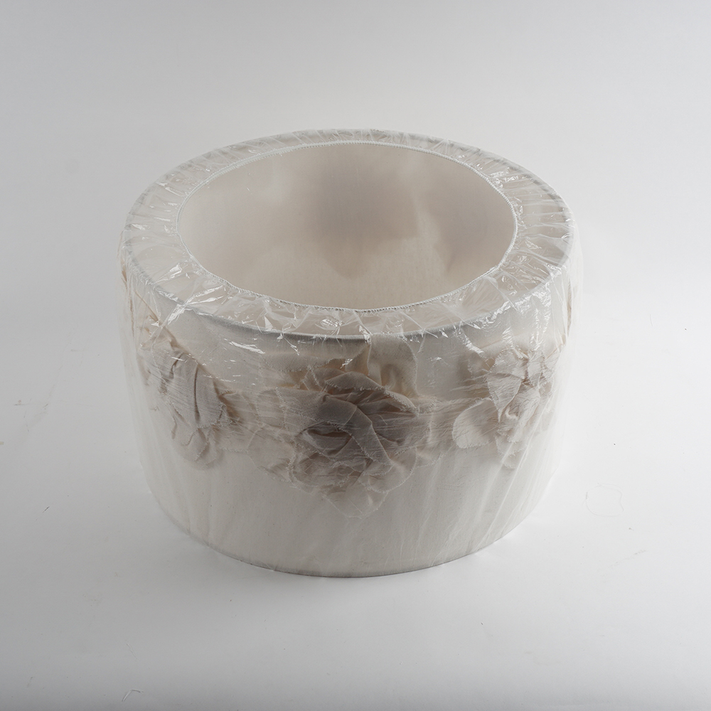 Rosette Motif Lamp Drum Shade Pair