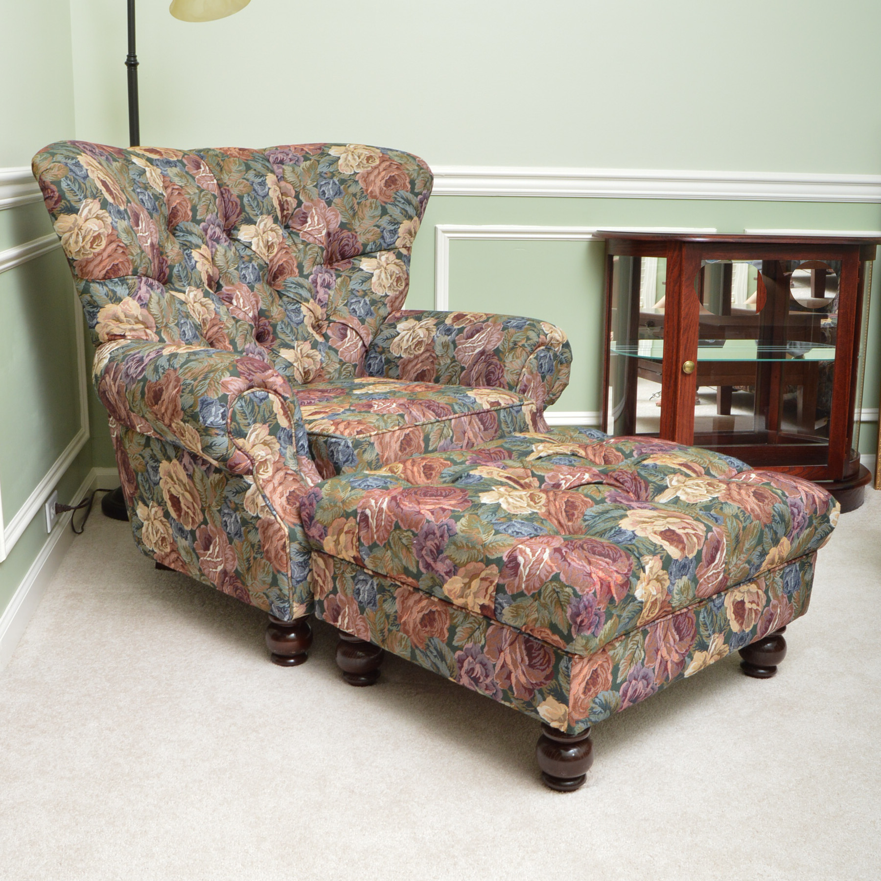 Charles Custom Furniture Chair and Ottoman