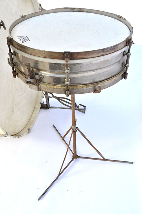 Early 1900s Leedy Vaudeville Drum Kit and Case