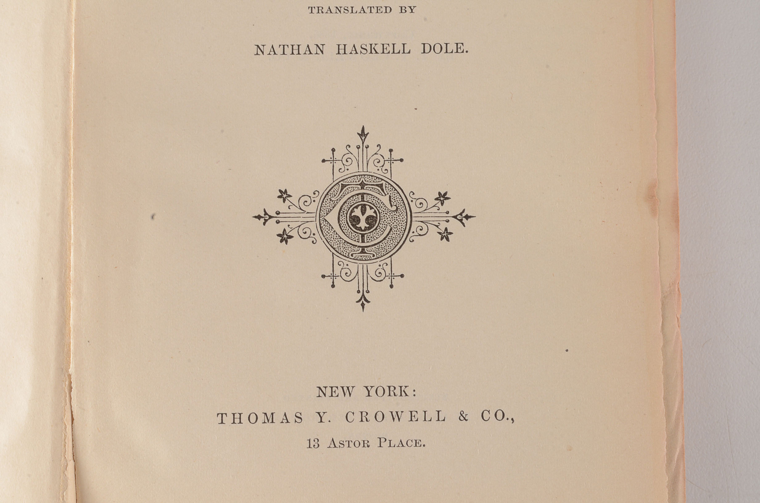 1886 First Edition in English of "Anna Karenina" by Tolstoy
