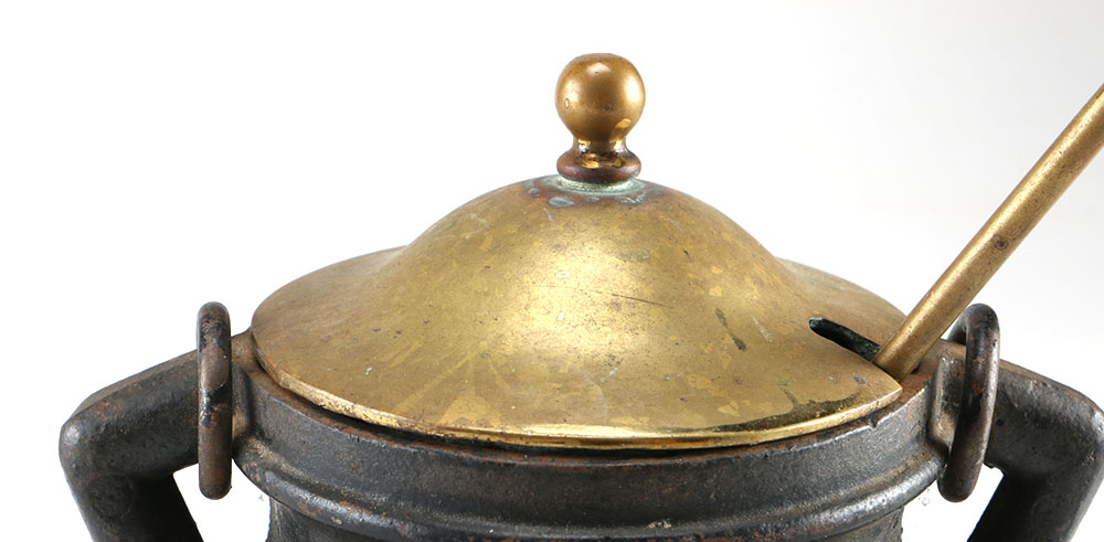 Cast Iron Smudge Pot with Wand