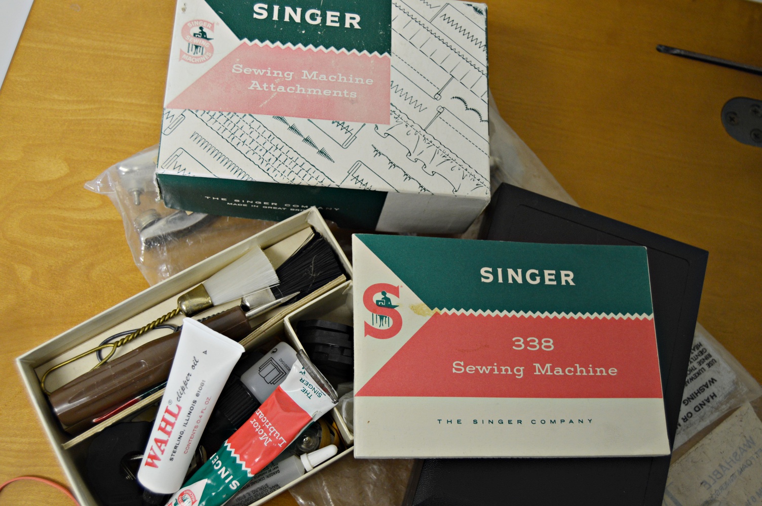 1960s Singer 338 Sewing Machine with Table