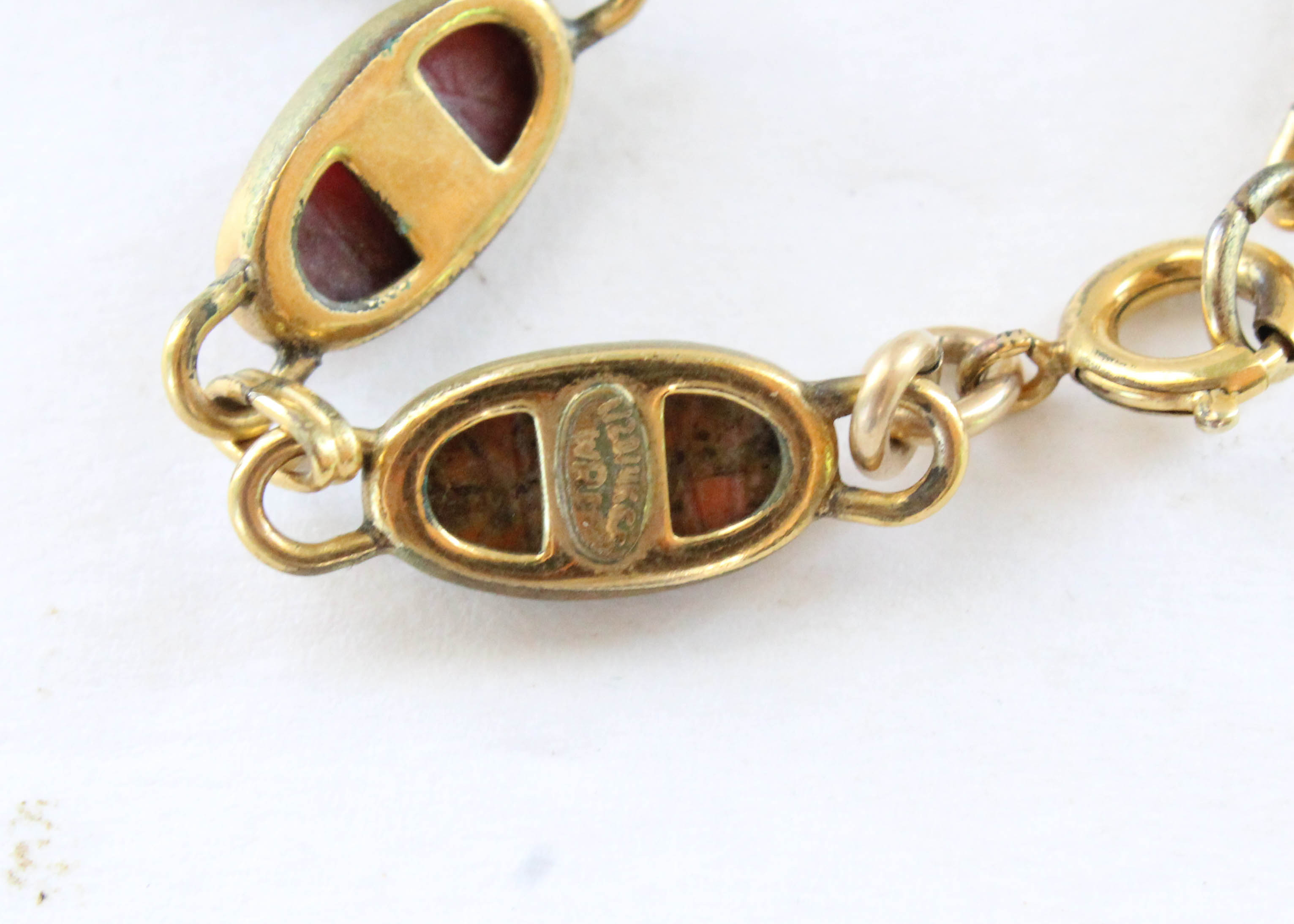 Three Vintage Scarab Bracelets