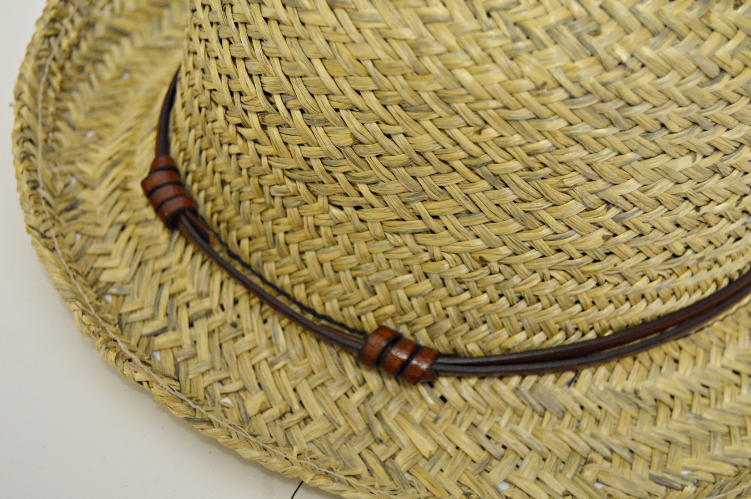 Two Straw Hats and a Vintage Hat Box