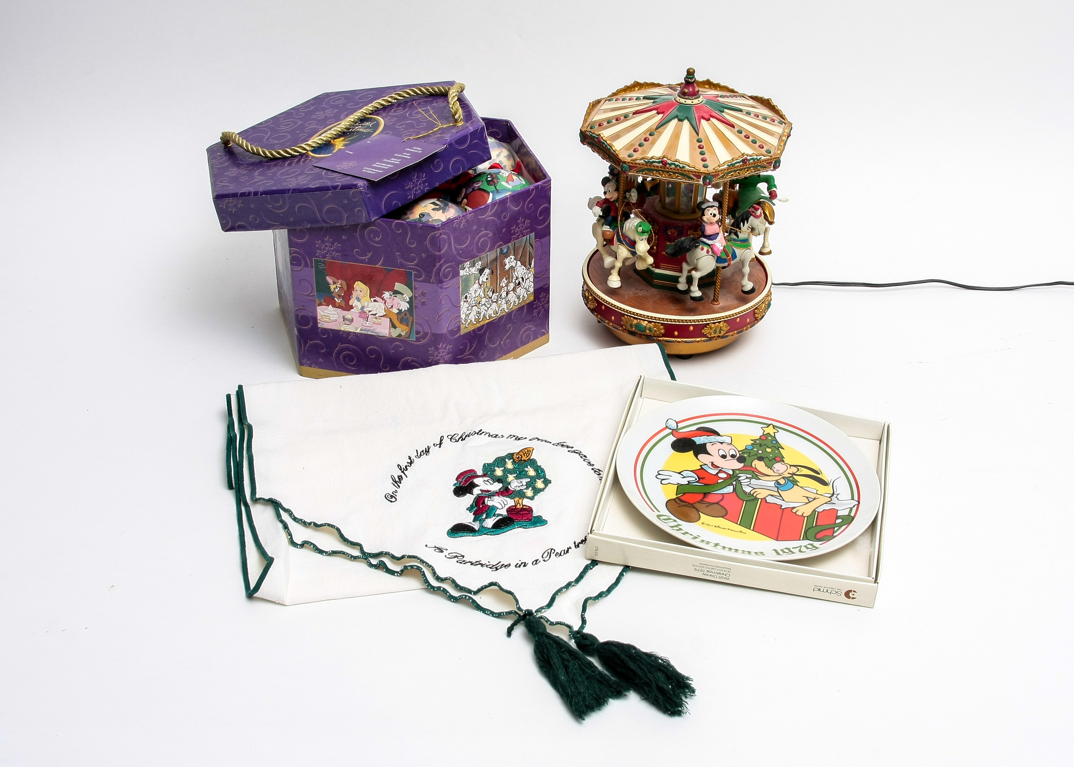 Assortment of Disney Christmas Decorations