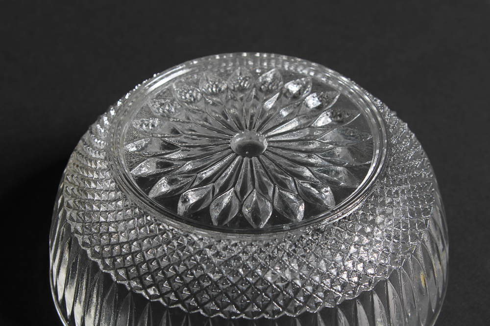 Glass Decanter and Snack Bowls