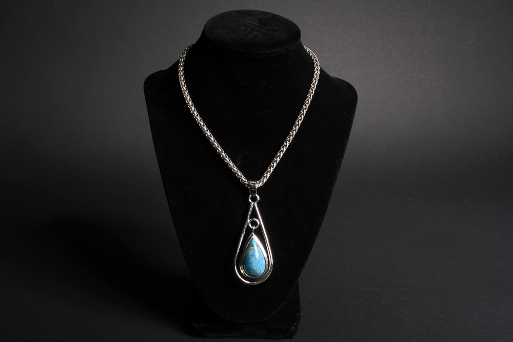 Faux Turquoise Silver Tone Jewelry