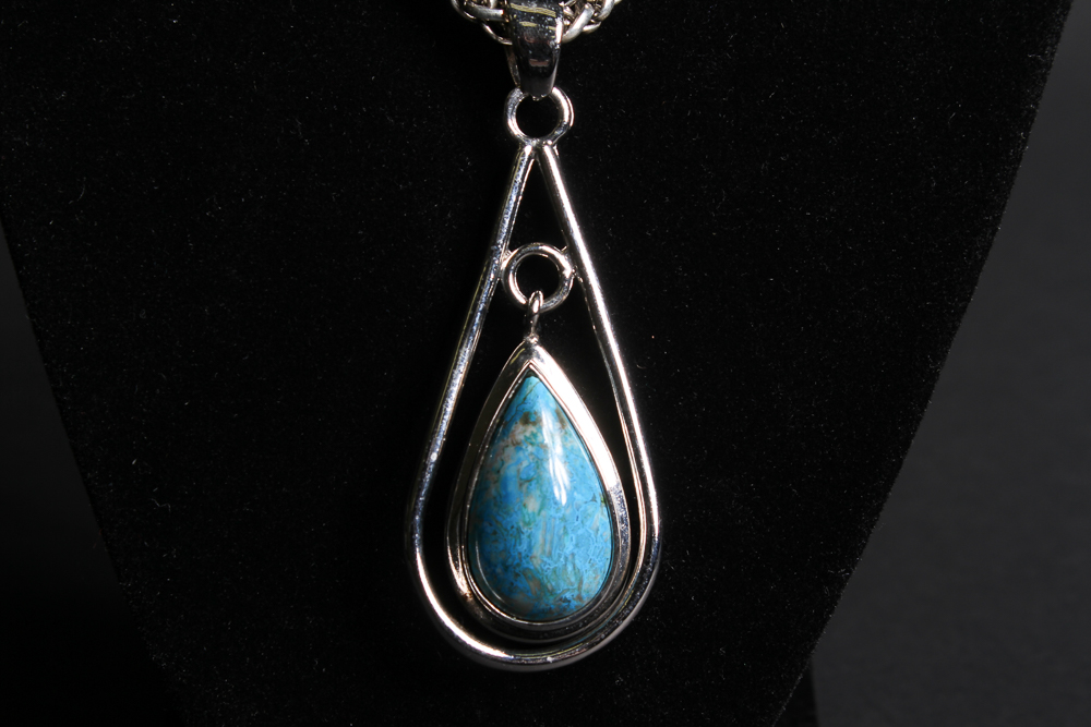 Faux Turquoise Silver Tone Jewelry