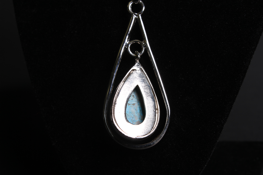 Faux Turquoise Silver Tone Jewelry