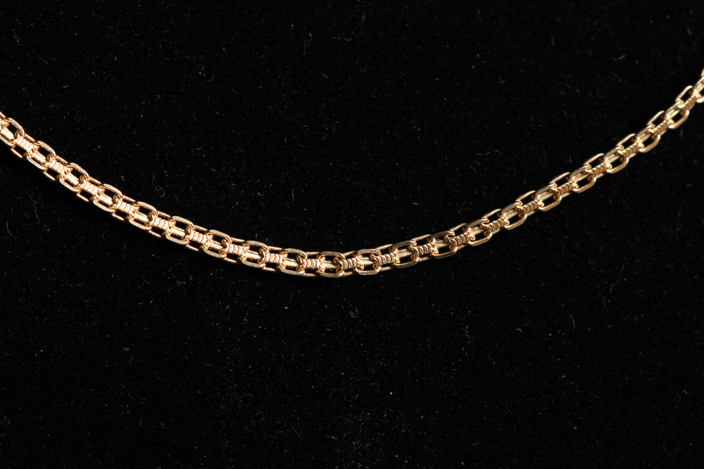 14K Gold Bismark Chain Necklace
