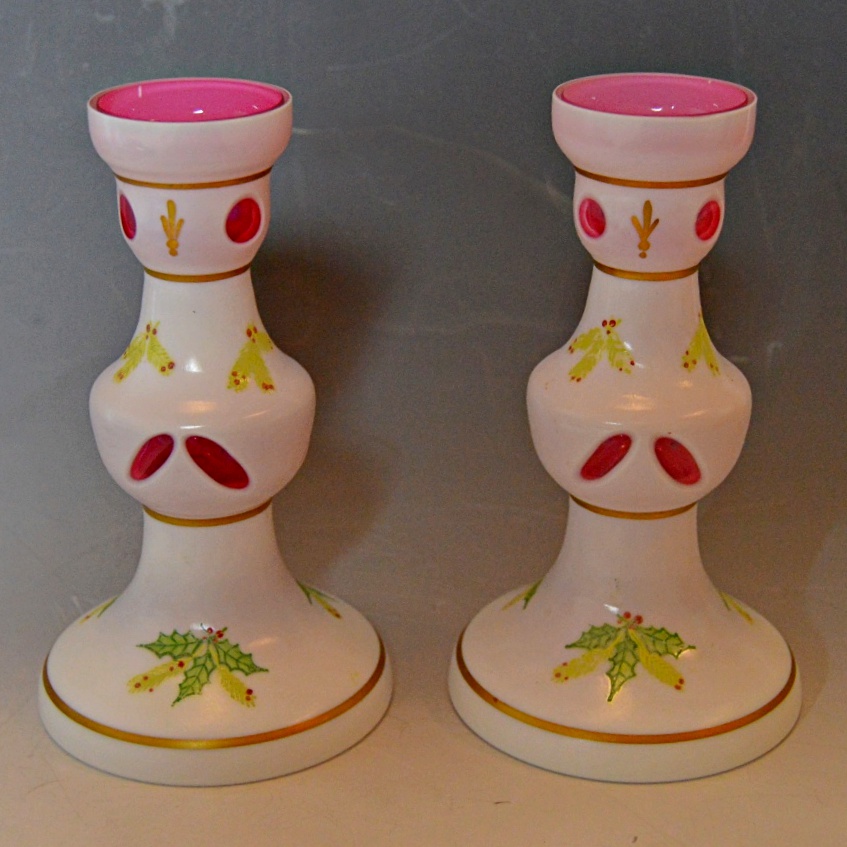 1980 Gorham Limited Edition Crystal Christmas Candle Holders