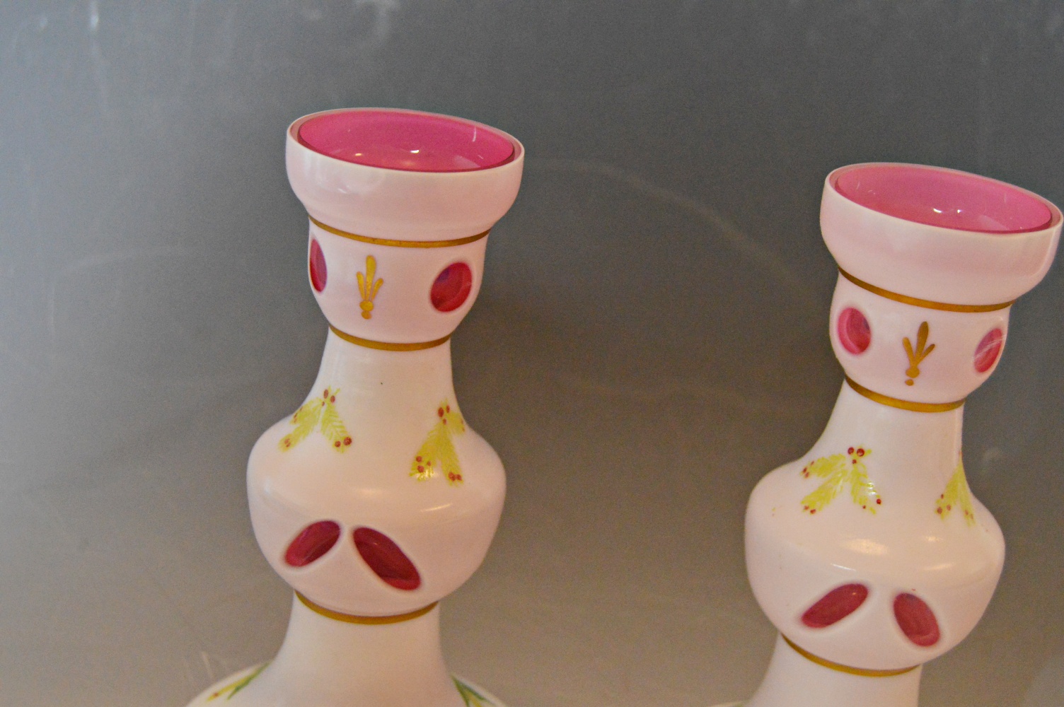 1980 Gorham Limited Edition Crystal Christmas Candle Holders