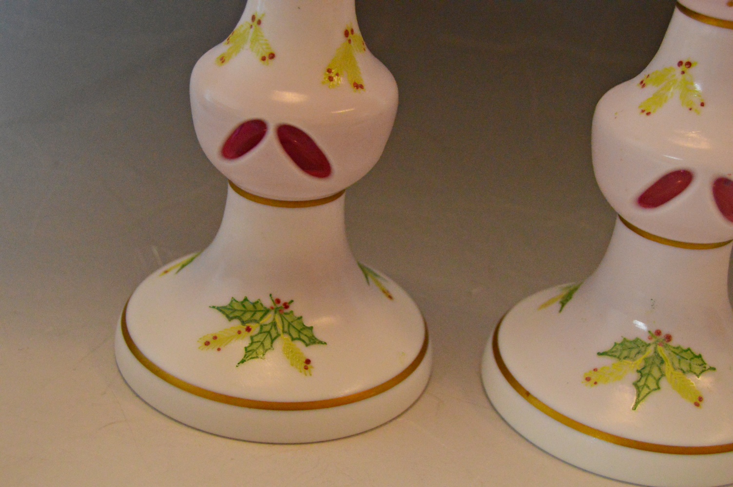 1980 Gorham Limited Edition Crystal Christmas Candle Holders