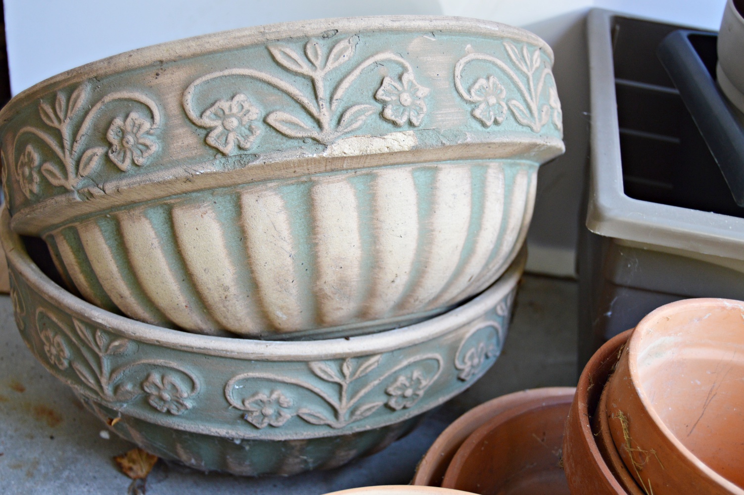 Gardening Pots with Italian, 1940s Dish Planters