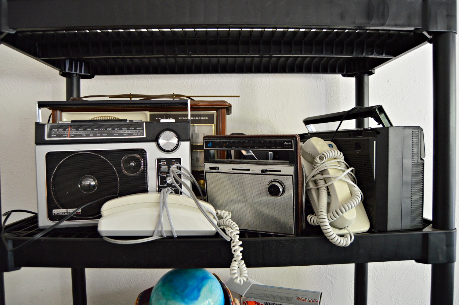 Shelving Unit With Tools, Electronics, Gardening Supplies