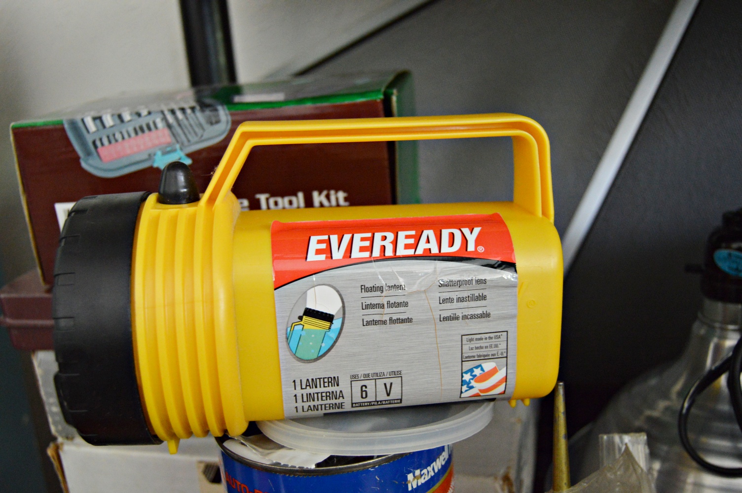 Shelving Unit With Tools, Electronics, Gardening Supplies