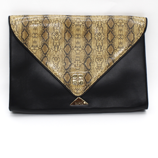 Iman Snakeskin Clutch Handbag