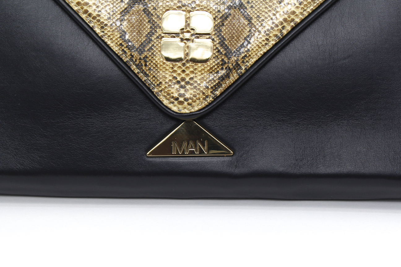 Iman Snakeskin Clutch Handbag