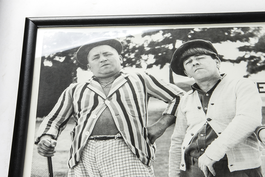 Three Stooges Golf Themed Offset Lithograph